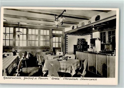 Vöhrenbach Gasthof Pension Kreuz Innenaufnahme Bauernstube Kachelofen