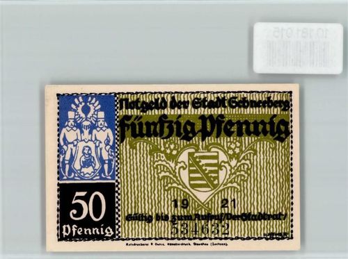 Schneeberg Notgeld Markt Engel mit Kerze