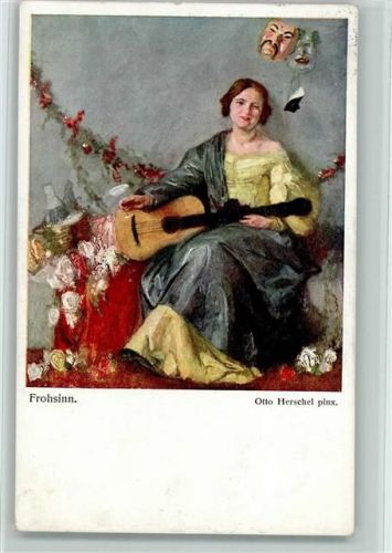 1913 Frohsinn Gemälde von Herschel AK