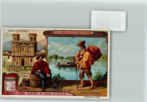 Volkstypen - Colombia ad Equatore - Portatore colombiano - Sammelbild Liebig