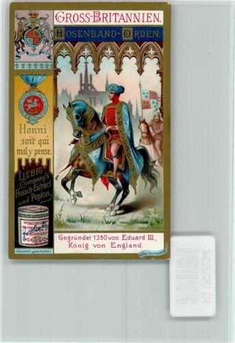 Sammelbild Liebig, England , Hosenband Orden