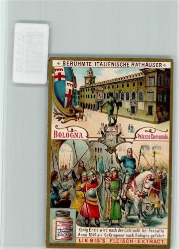 Berühmte Italienische Rathäuser, Wappen, Sammelbild Liebig Motiv Italien