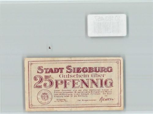 Siegburg Notgeld Johannis-Türmchen