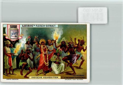 Volkssitten, Teufeltanz, Sammelbild Liebig