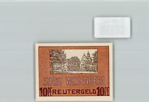 Wesenberg Notgeld Reutergeld