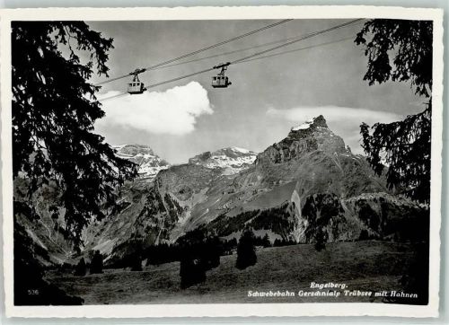 Engelberg Schwebebahn Gerschnialp Trübsee mit Hahnen