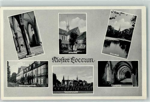 Loccum Kloster Bibliothek Konventgebäude Innenhof Gesamtansicht Brauteich Kreuzgang