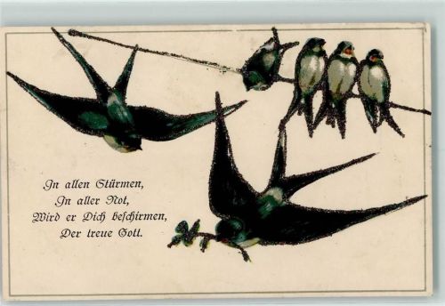 1917 AK mit Glimmerauflage Spruch Litho Verlag S.V.D. Serie 3168-3