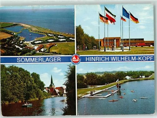 Otterndorf Sommerlager Hinrich-Wilhelm-Kopf der Landeshauptstadt Hannover Ruderboote Fahnen
