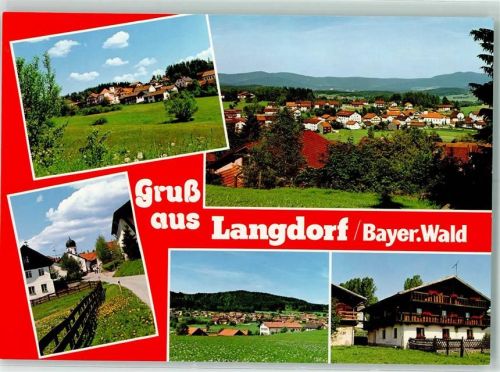 94264 W8371 Langdorf b Regen - Rückseite mit Abschürfungen bzw Kleberesten