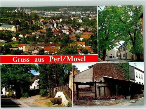 Perl Rückseite mit Abschürfungen bzw Kleberesten