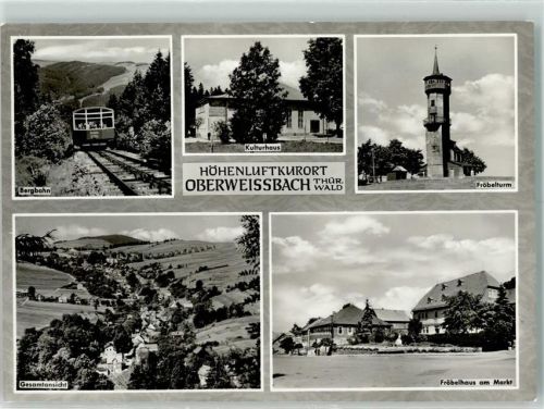 Oberweißbach Bergbahn Kulturhaus Fröbelturm Fröbelhaus am Markt