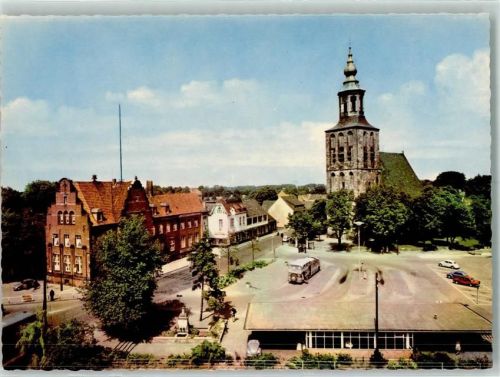 Nordhorn Rückseite mit Abschürfungen bzw Kleberesten Alte Ev. Kirche