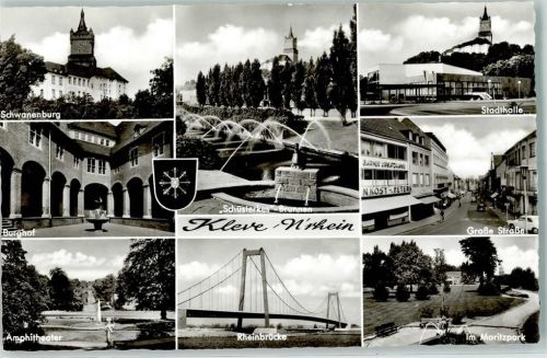 Kleve Schwanenburg Stadthalle Amphitheater Rheinbrücke