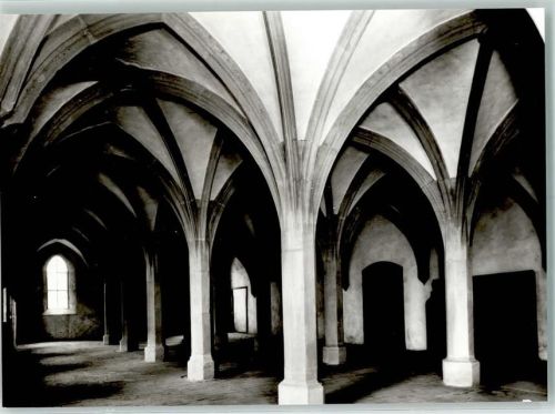 Mariaburghausen Gotische Eingangshalle Gruft Zur ehem. Klosterkirche Rückseite mit Abschürfungen bzw Kleberesten