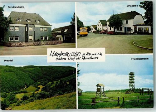53940 W5374 Udenbreth Gebrauchsspuren Rückseite mit Abschürfungen und Kleberesten Schullandheim Prethtal Freizeitzentrum