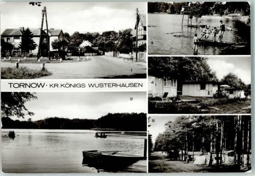Tornow Dorfstraße Tornower See Freibad Campingplatz Rückseite mit Abschürfungen bzw Kleberesten