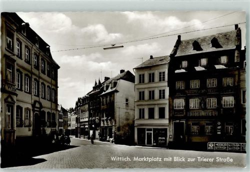 Wittlich Rückseite mit Abschürfungen und Kleberesten Marktplatz mit Blick zur Trierer Straße
