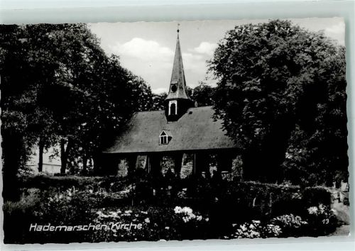 Hanerau-Hademarschen Kirche Rückseite mit Abschürfungen bzw Kleberesten
