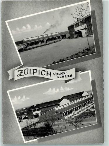 Zülpich Rückseite mit Abschürfungen bzw Kleberesten Volksschule