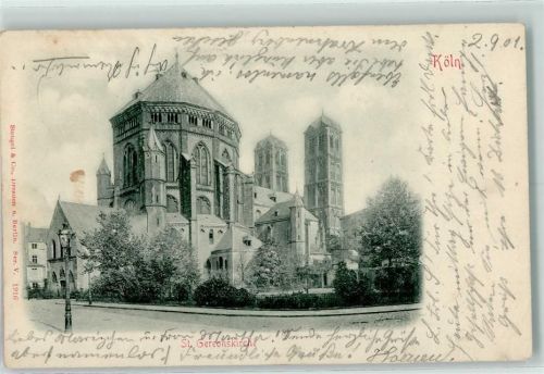 50667 W5000 Köln Merheim 806 - 1901 St. Gereonskirche Reliefdruck, plastisch ausgearbeitet