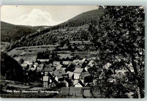 Oberschönau Petersberg Rückseite mit Abschürfungen bzw Kleberesten