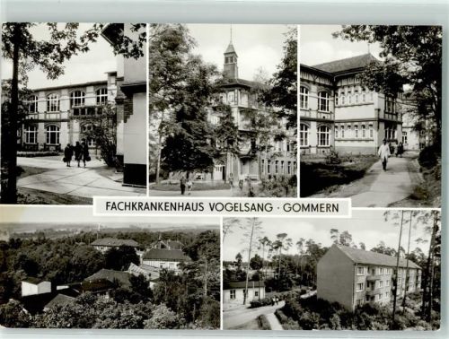 Gommern Fachkrankenhaus Vogelsang Rückseite mit Abschürfungen bzw Kleberesten