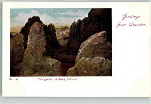 1898 The garden of God Private Mailing Card 1898 AK