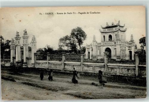 Hanoi 1930 Route de Sinh-Tü - Pagode de Confucius AK