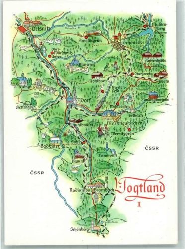 Adorf Landkarte Vogtland