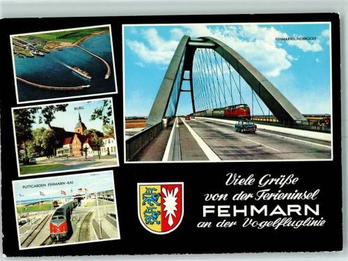 Fehmarn Puttgarden Fehmarn Kai Fehmarnsundbrücke Fährbahnhof Burg