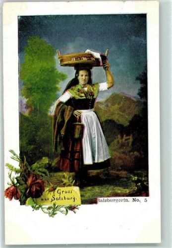 Salzburg 1900 Salzburgerin AK
