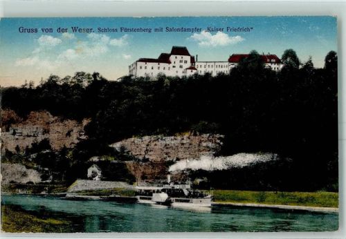 Fürstenberg 1915 Schiffspost Salondampfer Kaiser Friedrich