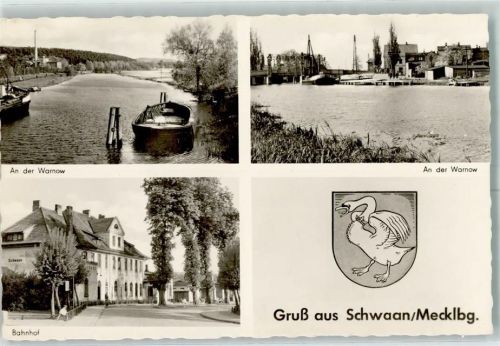 Schwaan Bahnhof Warnow Hafen