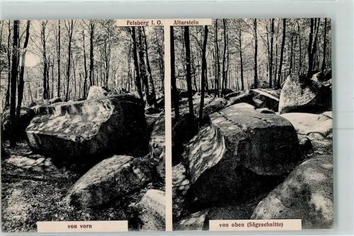 Felsberg Altarstein von Vorn und von Oben