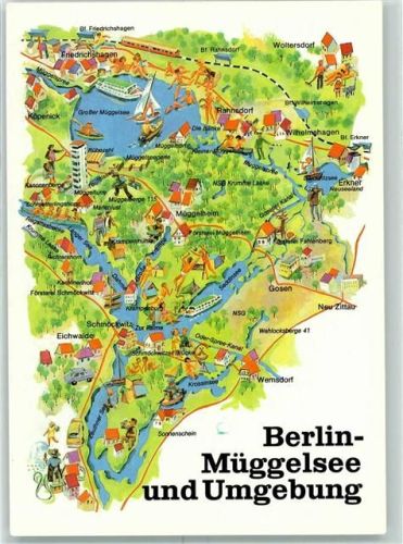 10115 O1168 Müggelheim - Landkarte Berlin Müggelsee