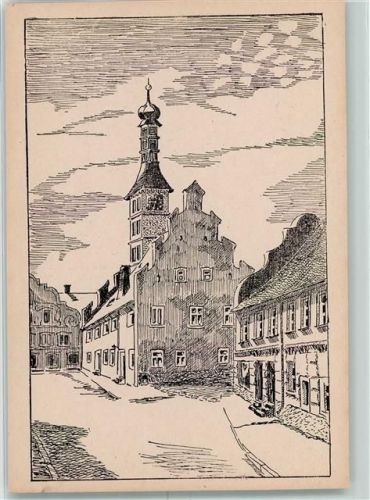 94333 W8442 Geiselhöring Künstlerkarte Rathaus