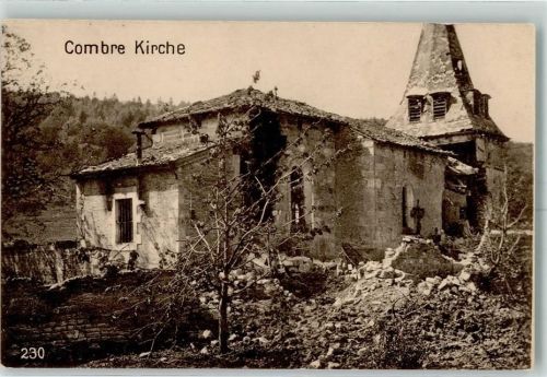 Combre Kirche zerstört WK I