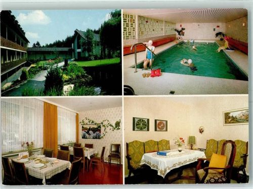 58802 W5983 Garbeck , Sauerl - Schwesternhaus St. Elisabeth Innenansicht Speisesaal Schwimmbad