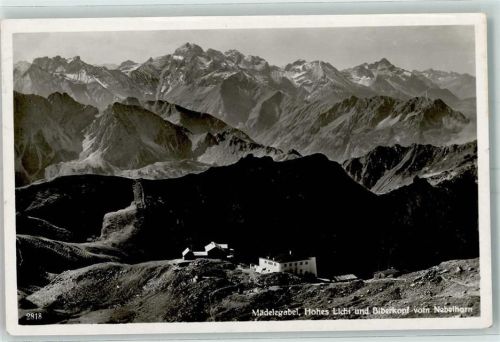 Edmund Probst Haus Mädelegabel Hohes Licht Biberkopf vom Nebelhorn Hüttenstempel