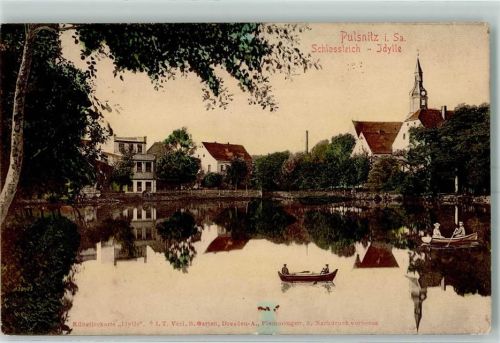Pulsnitz Schlossteich Idylle Ruderboot