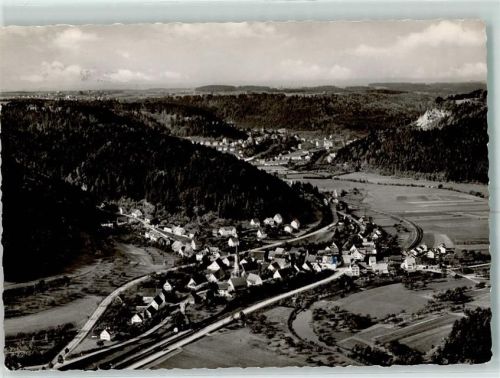 Altoberndorf Rückseite mit Abschürfungen bzw Kleberesten Fliegeraufnahme