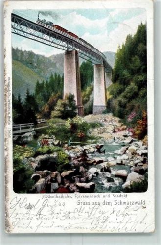 Höllental Höllenthalbahn Ravennabach und Viadukt