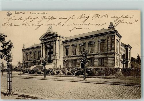 Tournai 1917 Justizgebäude Feldpost WK I