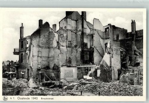 Ostende zerstörte Gebäude 1940