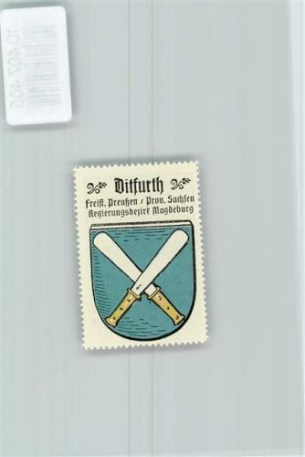 Ditfurt Vignette Wappen Kaffee Hag 1920-1940 Messer