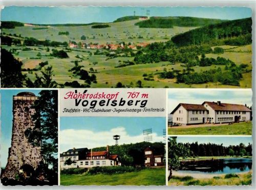 Hoherodskopf Vogelsberg taufstein VHC Clubhäuser Jugendherberge Forellenteich Gasthausstempel
