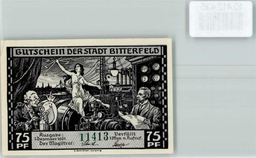Bitterfeld Notgeld Aluminiumerzeugung