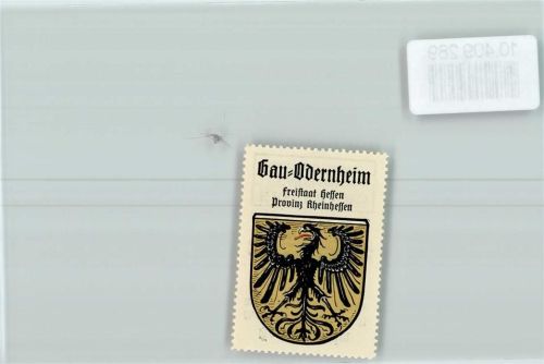 Gau-Odernheim Vignette Wappen Kaffee Hag ca 1920-1940
