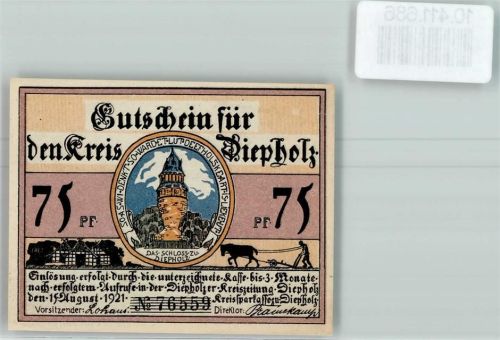 Diepholz Notgeld Bauer Schwein Gans